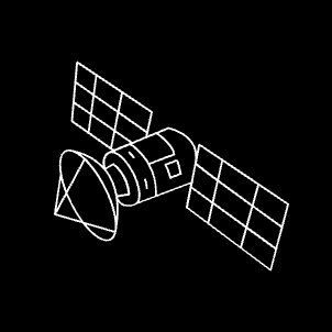 bright white outline of satellite to represent mcclean car wash chemical
